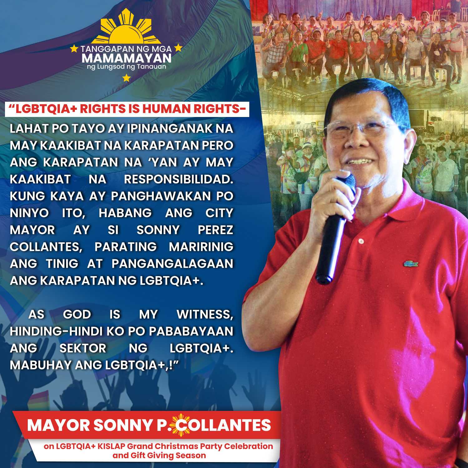 LGBTQIA+ Community, Suportado sa Lungsod ng Tanauan!
