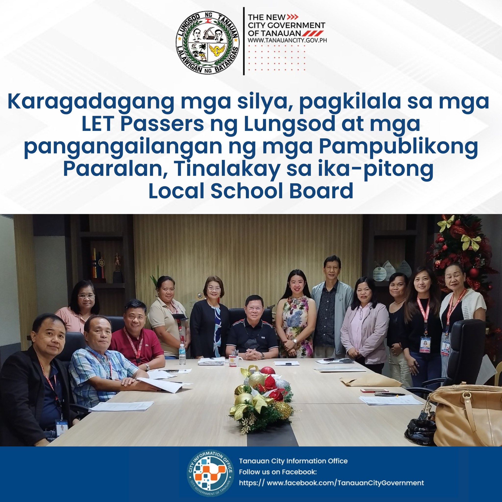 Sa ika-pitong na Local School Board (LSB) meeting, karagdagang mga silya ang nakatakdang ilaan para sa mga pampublikong paaralan.