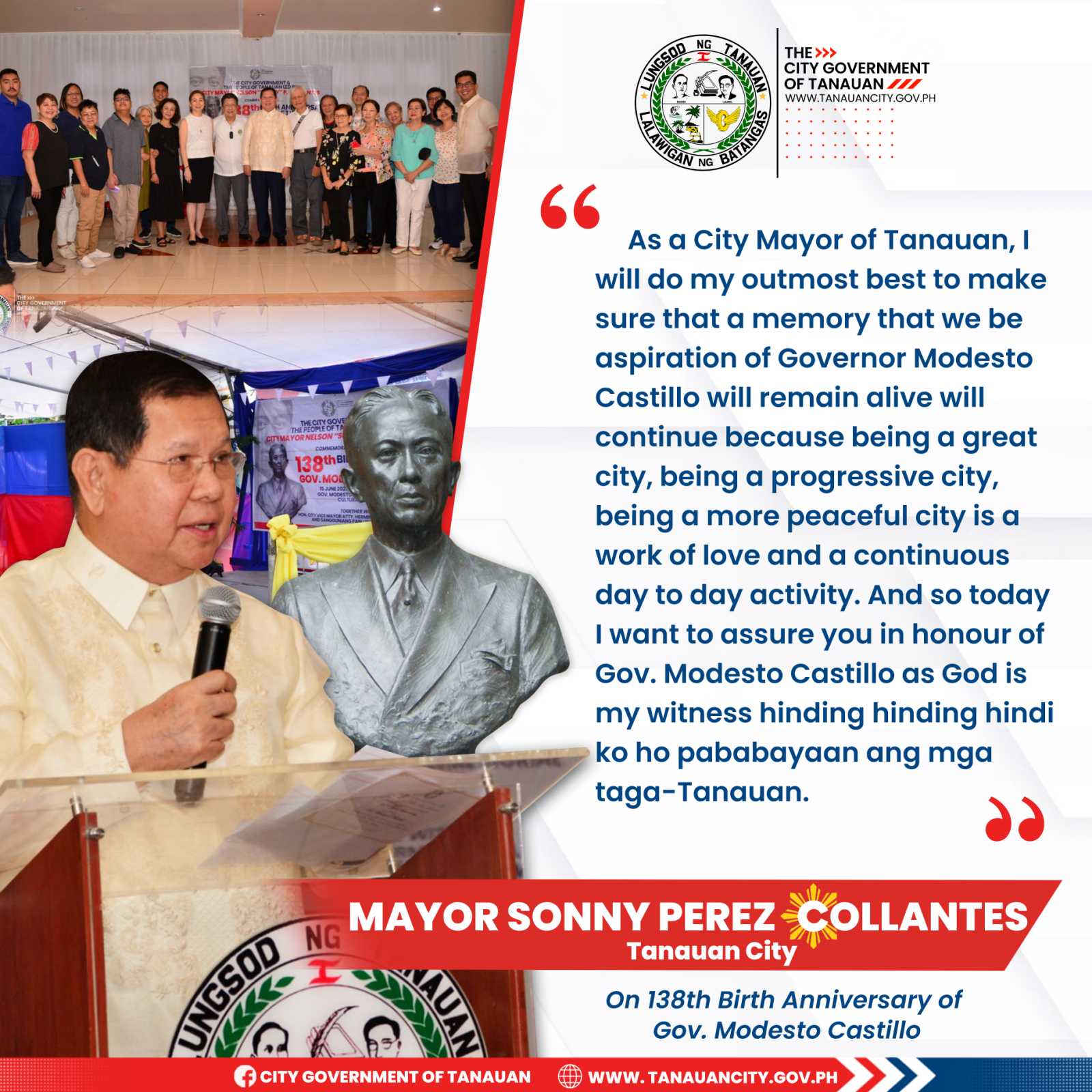 Ika-138 Anibersaryong Kapanganakan ni Gov. Modesto Castillo