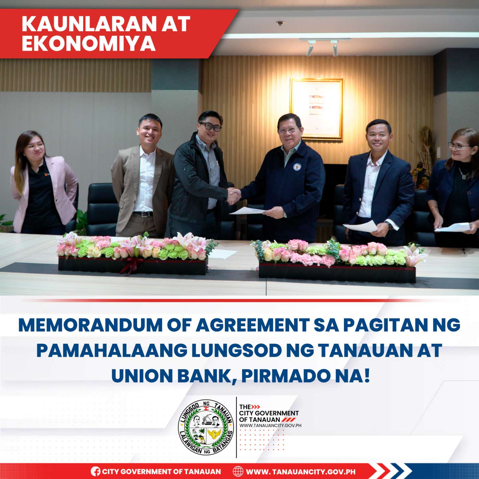Signing of Memorandum of Agreement for City Government and Union Bank of the Philippines