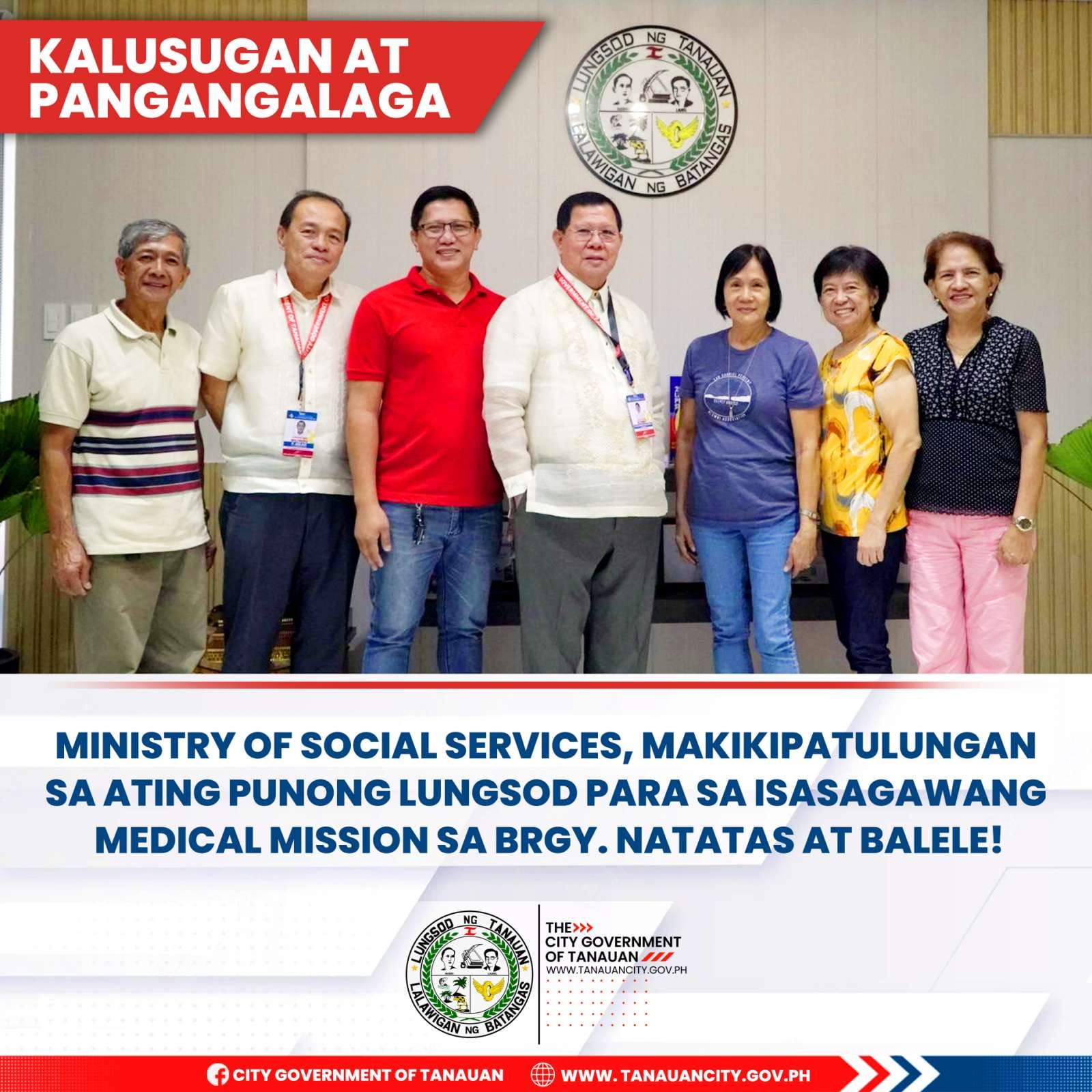 Ministry of Social Services, makikipatulungan sa ating Punong Lungsod