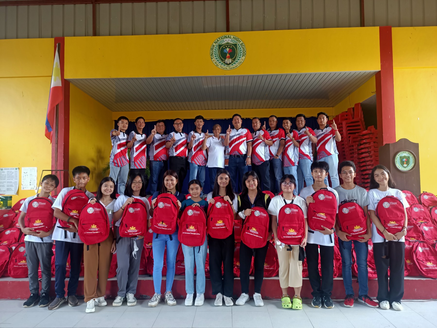 Distribution of School Bags at Supplies, Tinurik National High School