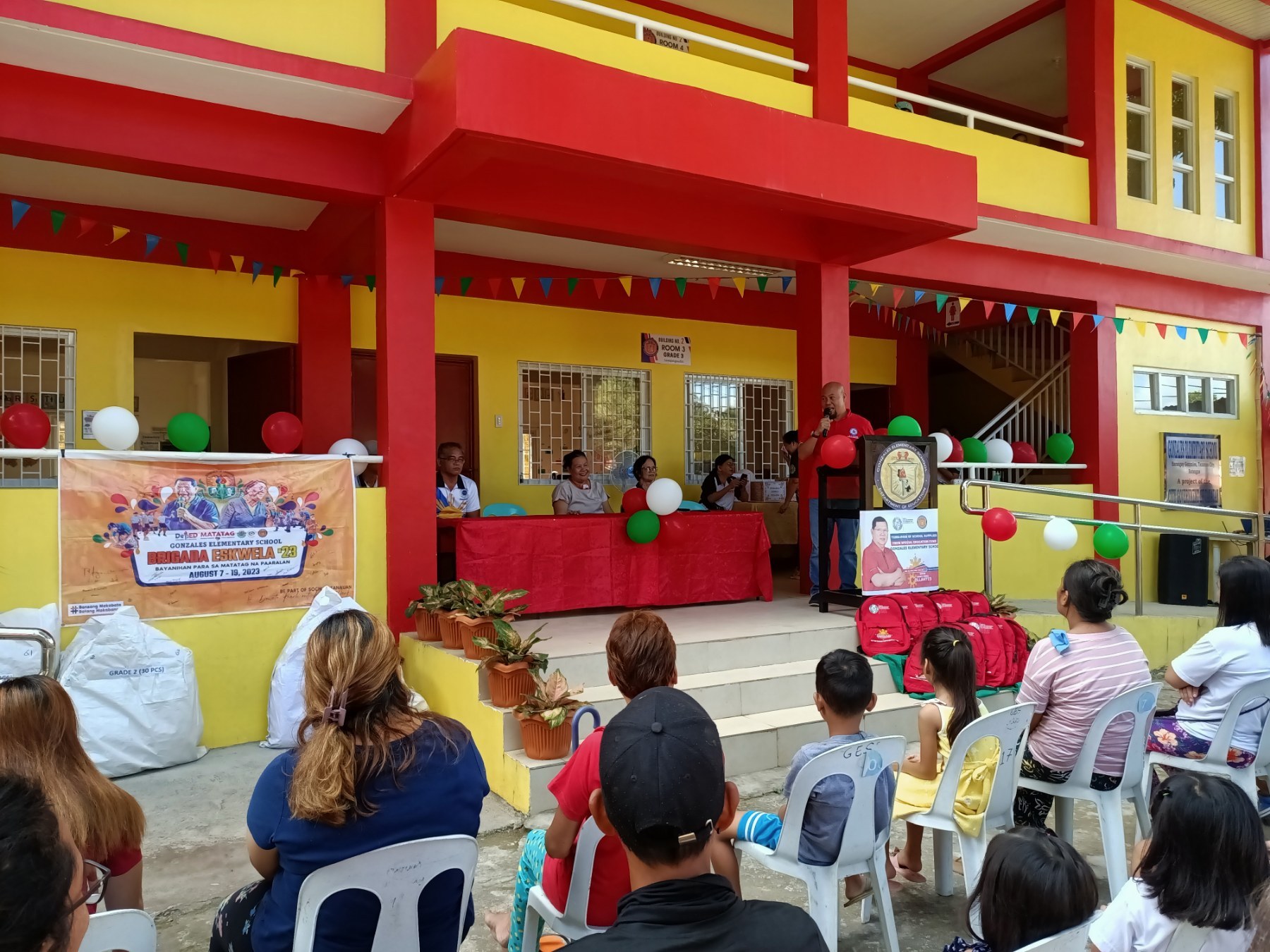 Distribution of School Bags and Supplies, Gonzales Elementary School