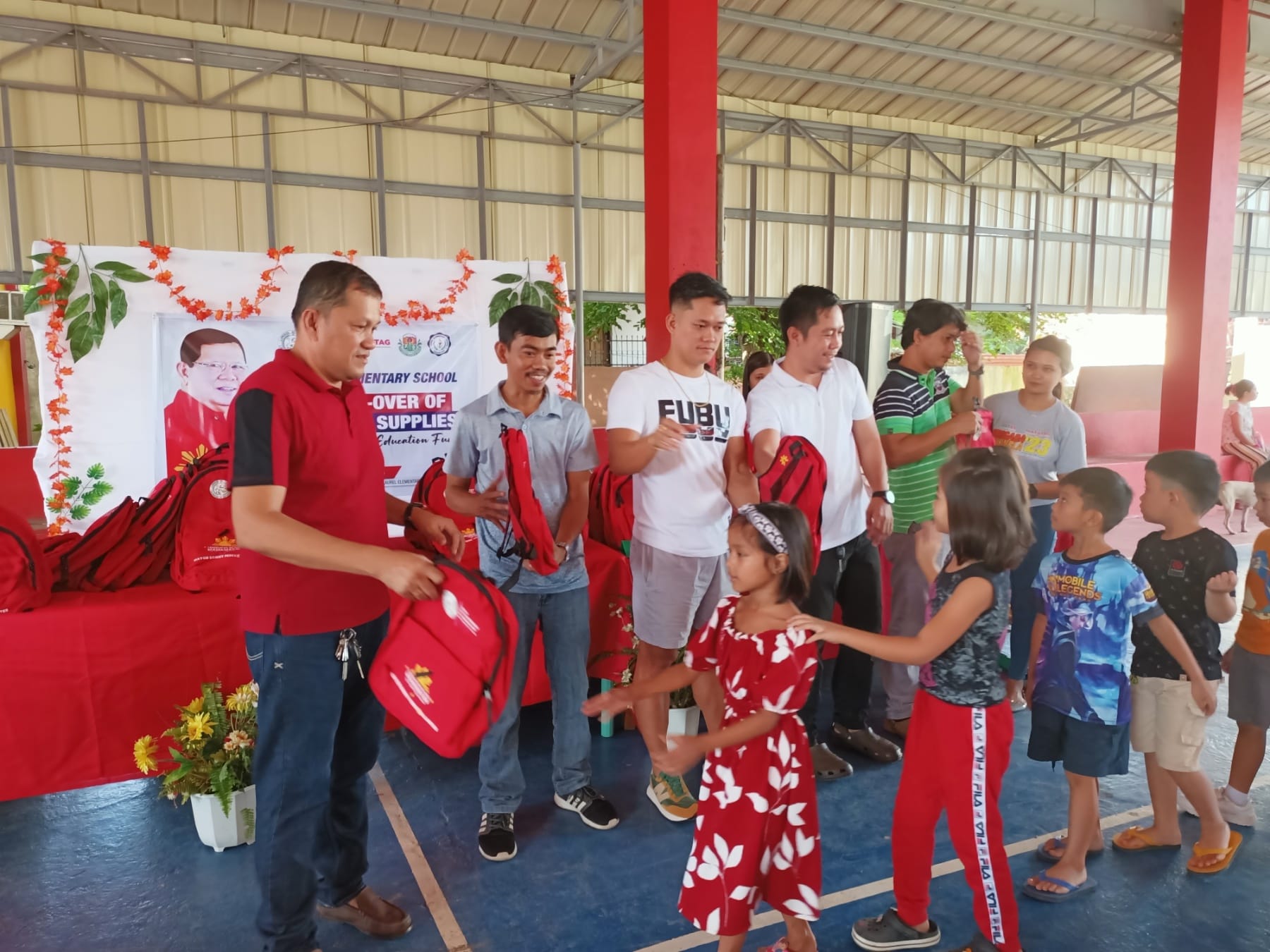 Distribution of School Bags and Supplies, Laurel Elementary School