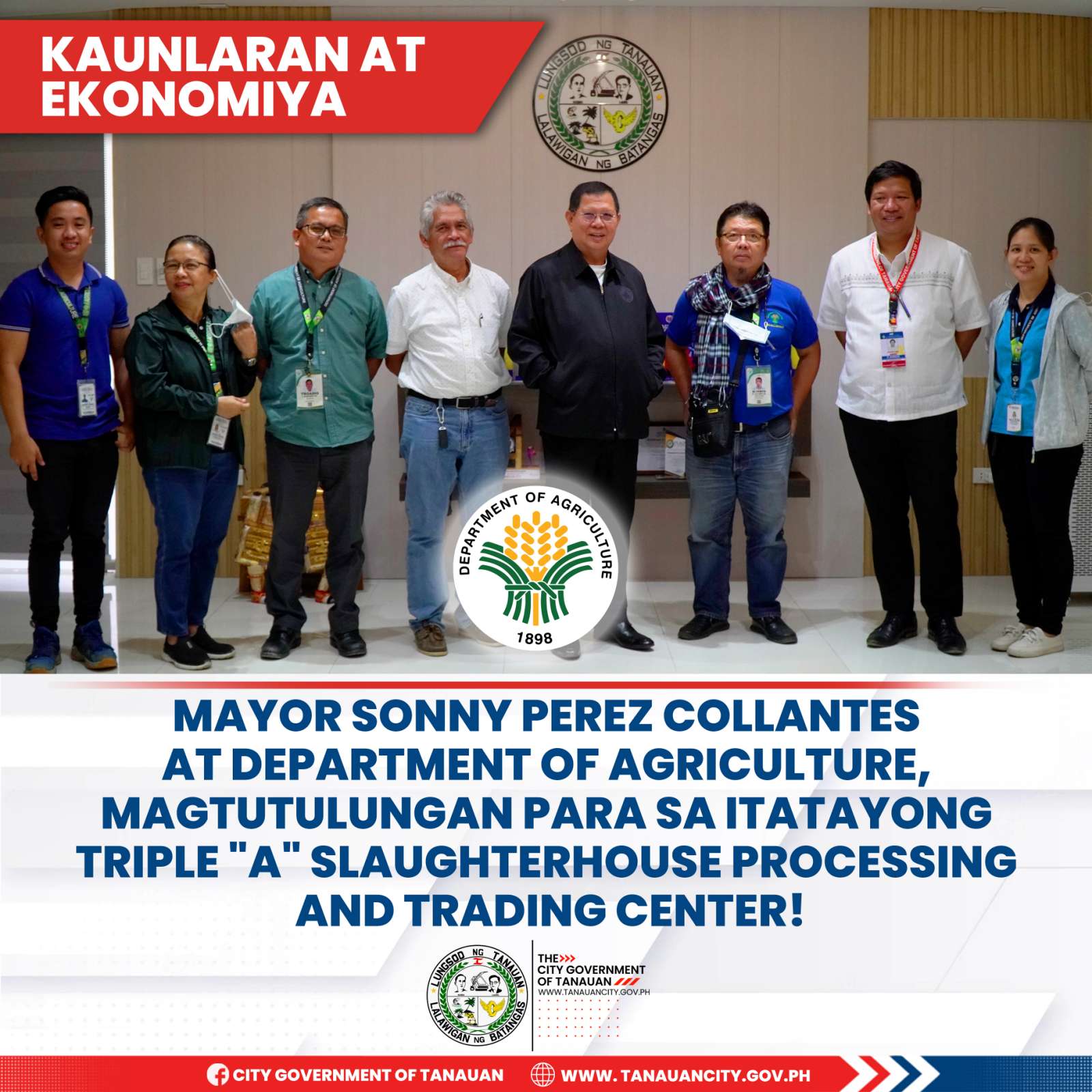 Triple “A” Slaughterhouse Processing and Trading Center para sa Lungsod ng Tanauan.