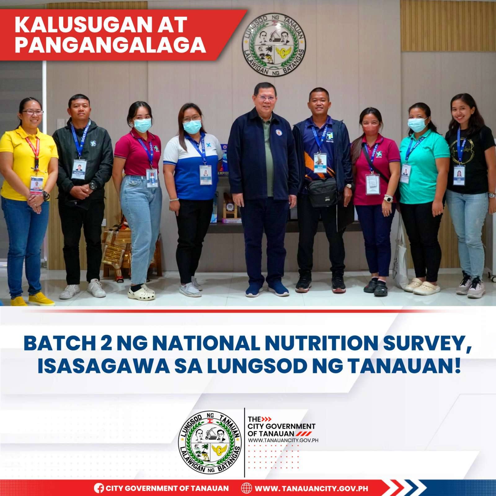 Batch 2 ng National Nutrition Survey para sa Lungsod ng Tanauan