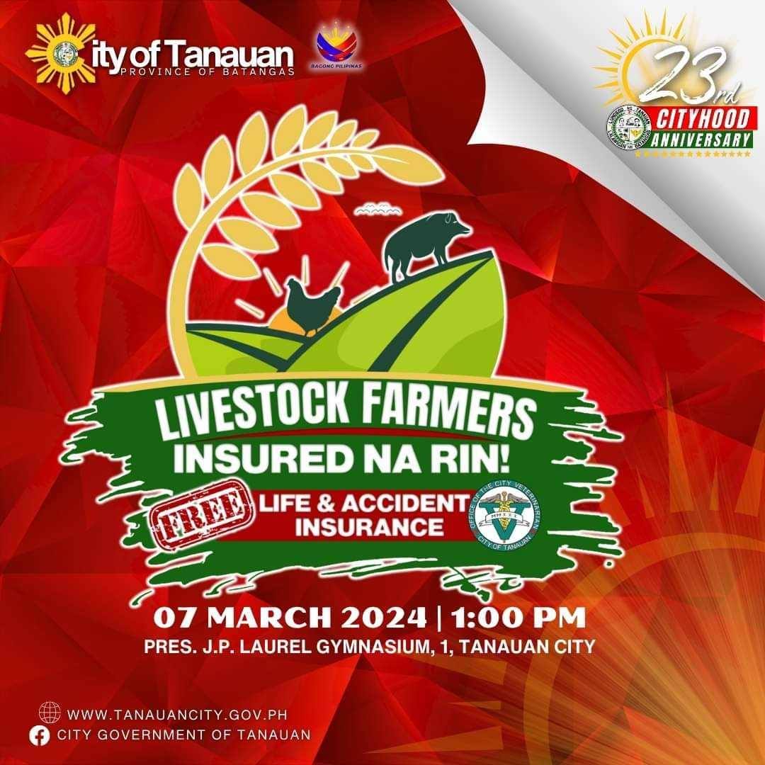 Free Accident and Life Insurance para sa magsasakang Tanaueño!