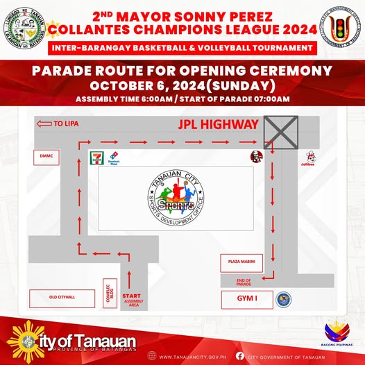 TRAFFIC ADVISORY | 2nd Mayor Sonny Perez Collantes Champion’s League 2024