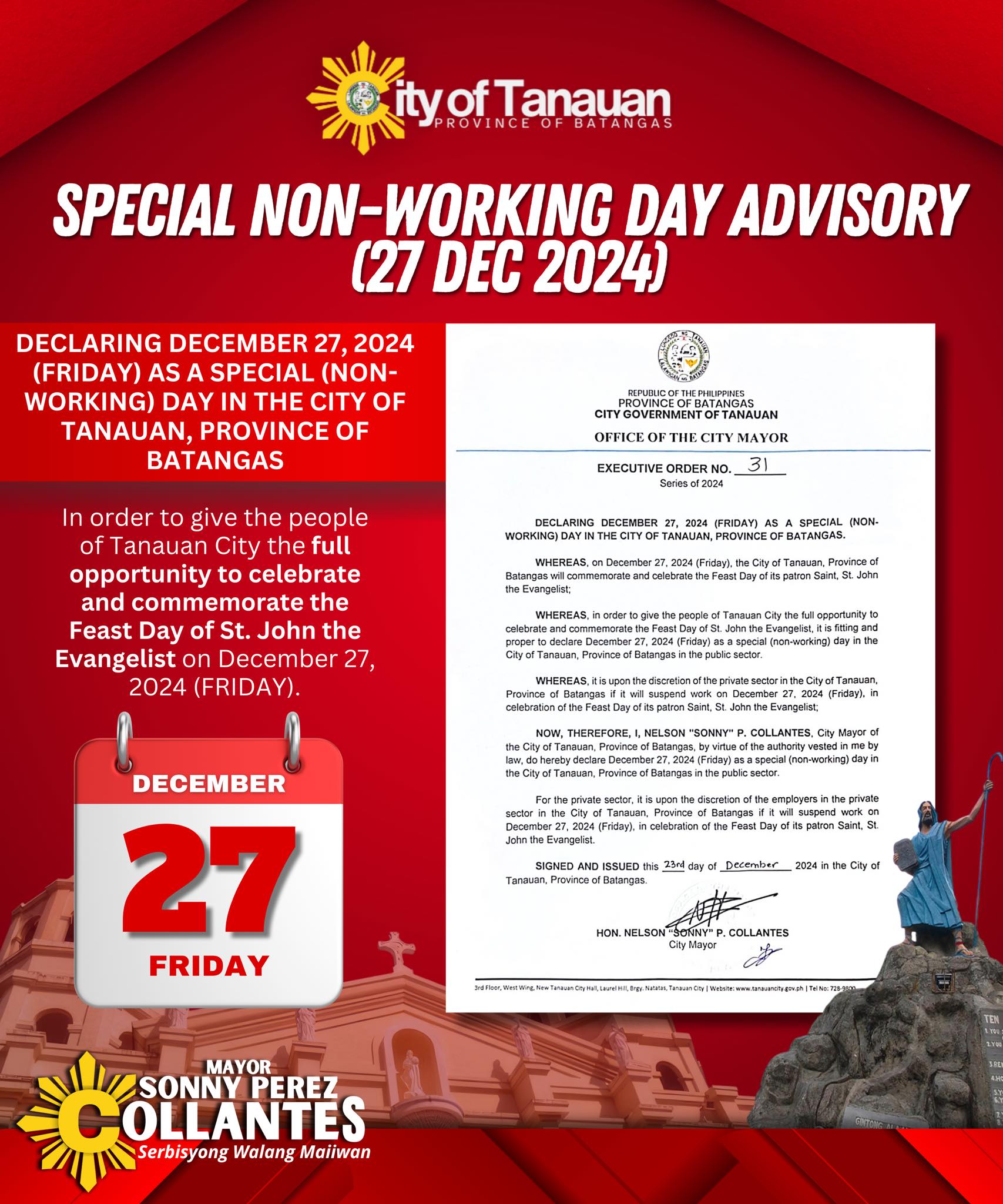 Special Non-Working Day!